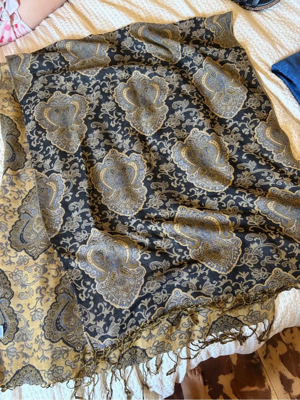 Faux Pashmina Paisley Scarf Perfect Fall Staple